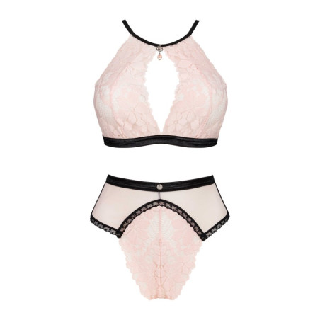 Ensemble rose Lilines - Ensemble lingerie sexy pour travestis