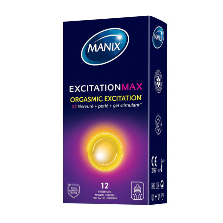 Préservatifs stimulants ExitationMax (12 préservatifs) - Préservatifs pour travestis